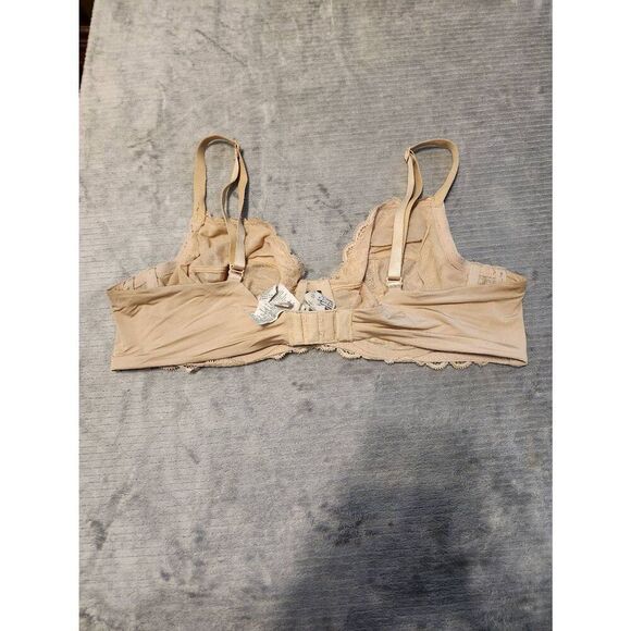 Calvin Klein Seductive Comfort With Lace Full Coverage Bra QF1741 Size 40B Tan - Picture 2 of 4